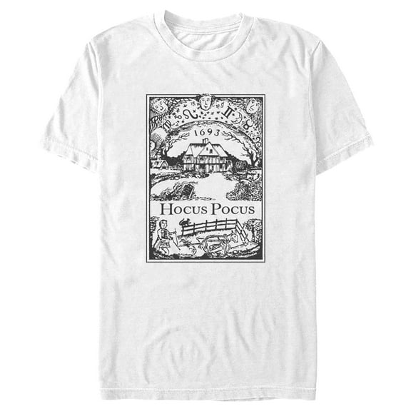 Men's Hocus Pocus Vintage Salem Poster Graphic Tee White Large