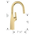 thumbnail image 2 of Rivana Pull-Down Bar Faucet - Satin Gold, 2 of 5