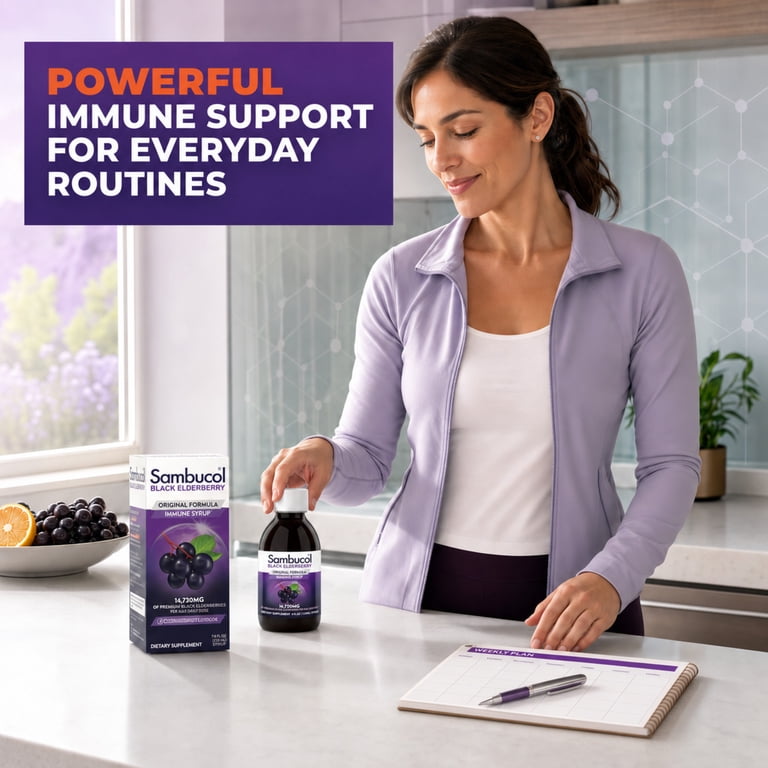 Sambucol Black Elderberry Original Immune Support Syrup, 4oz photo 3
