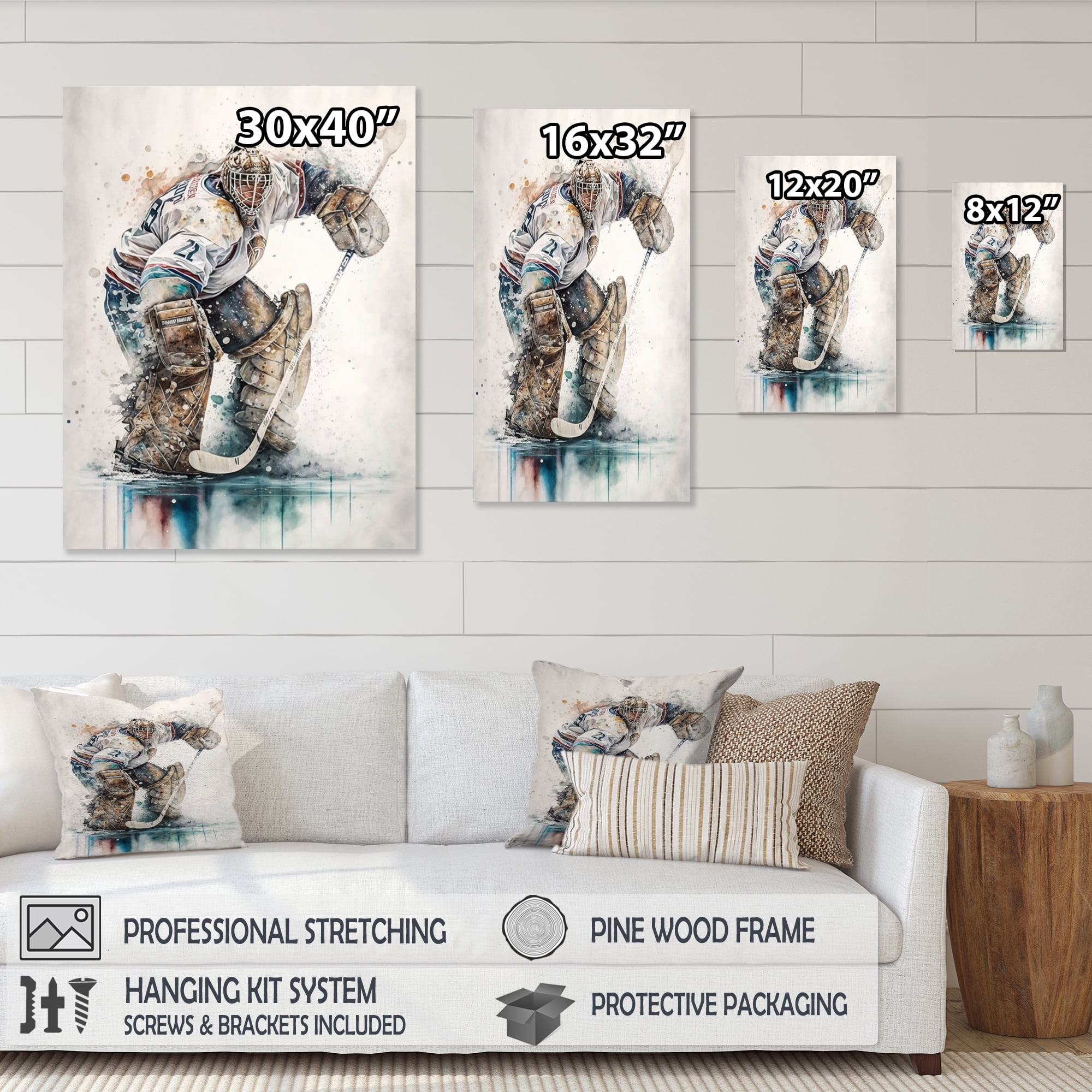 Designart Goal Tender During Game V Canvas Wall Art