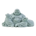 thumbnail image 1 of Escultura de piedra arenisca verde, figura de Buda Maitreya, 12,5 cm, 1 of 4