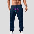 thumbnail image 2 of Zszcpp Jogging Pants For Men Cartoon Print Leisure Brief Cropped Long Loose Basic Style Trousers Casual Trouser, 2 of 5