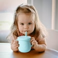 thumbnail image 5 of Silicone Straw Cup with Lid and Handles 3 in 1 Training Sippy Snack Drink Bottle Non-Spill Leak Proof Food Grade for Babies Toddlers 5m+ Random Colors Easy Clean Dishwasher Safe, 5 of 5