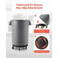 thumbnail image 3 of Trash Can Dolly, Fit 20, 32, 44, 55 Gallon Containers, 2 Packs Round Trash Can Roller Base with 4 Swivel Wheels, 500lbs Heavy Duty Barrel Dolly, Multi-Functional Rolling Cart, 3 of 12