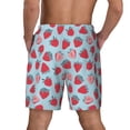 thumbnail image 4 of Balery Strawberries Mens Swim Trunks Swim Shorts for Men Quick Dry Inseam Beach Shorts with Compression Liner Pocket-X-Large, 4 of 9