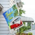 thumbnail image 3 of America Forever Summertime Vintage Surfer Van Coastal House Flag 28 x 40 inches Summer Surfboard Double Sided Palm Tree Exotic Summer Coastal Seasonal Yard Outdoor Decorative Tropical House Flag, 3 of 5