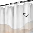 thumbnail image 2 of Grey Gray Nature Tree Mountain Woodland Shower Curtains for Bathroom All Seasons Country Bathroom Shower Curtain Sets Waterproof Fabric Decor 72×84in with 12 Hooks, 2 of 4
