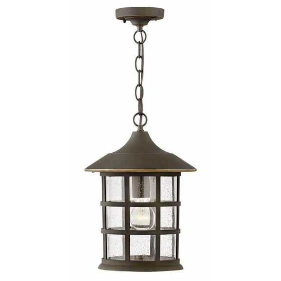 1 Light Large Outdoor Hanging Lantern in Coastal Style 10 inches Wide By 14 inches High-Oil Rubbed Bronze Finish Bailey Street Home 81-Bel-3088041