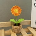 thumbnail image 1 of Finished Hand Woven Crochet Flower Non Braking Non Fading Crochet Flower for Table Home and Car Decoration, 1 of 7