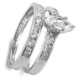 thumbnail image 4 of Sterling Silver Marquise Engagement Ring ( Sizes 4 5 6 7 8 9 10 ) Wedding Band Bridal Set Rings (Size 4), 4 of 4
