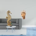 thumbnail image 2 of Figura de resina con abrazo dorado, manos de , escultura decorativa para oficina, dormitorio, sala de estar, estante y adorno para chimenea, 2 of 8