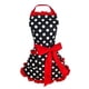 thumbnail image 2 of Delantal de cocina con estampado de puntos Delantal de sirvienta Delantal de disfraz de sirvienta Decoración con lazo Lazo rojo, 2 of 8