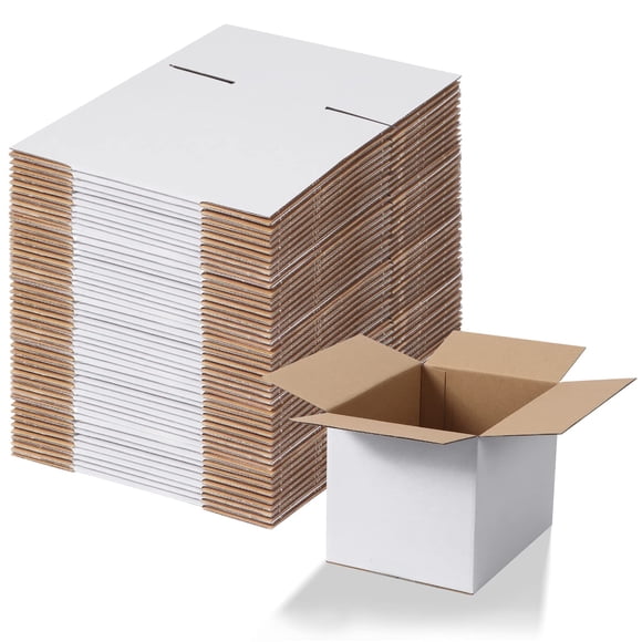 Cajas de envío Calenzana, paquete de 40, 20 x 15 x 15 cm, blancas