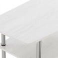 thumbnail image 5 of White Oak/Chrome TV Stand with 3-Tier Shelving and Wooden Construction, 5 of 6