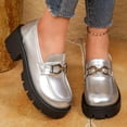 thumbnail image 6 of Bkhluea Women Metal Buckle Platform Loafers Slip On Comfortable Footwear For Office Work Daily Casual Outdoor Activities, 6 of 7