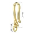thumbnail image 2 of Uxcell U Shape Hook Keychain, 2" Long Solid Brass Wallet Holder Belt Clip Fish Hook Keychain, 2 of 6