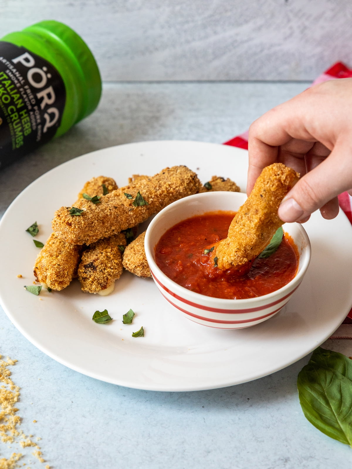 PORQ Italian Herb Pork Rind Panko Crumbs, Gluten Free, 10.5 oz Canister, 21 Servings