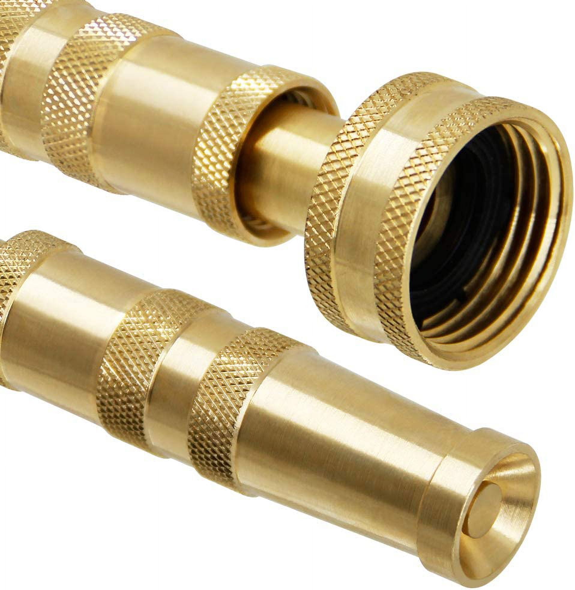 Heavy-Duty Brass Adjustable Twist Hose Nozzle, 2 Pack, TWIS3432