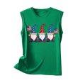 thumbnail image 4 of Graphic Tank Tops, Summer 2024 Sleeveless 4th of July Shirts Women Crew Neck Casual Flag Sunflower Print Tanks (M, Green 05), 4 of 5