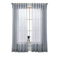 thumbnail image 2 of Better Homes & Gardens Sheer Windowpane Stitch Tie Top Single Curtain Panel, Soft Silver, 50" W x 84" L, 2 of 5
