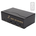 thumbnail image 3 of Conmutador KVM VGA 2 en 1, 4 puertos USB, Monitor de ordenador, ratón, teclado, para compartir vídeo, interruptor VGA, enchufe 100-240VEU, 3 of 5