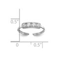 thumbnail image 4 of 10K White Gold CZ Toe Ring, 4 of 4