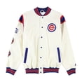 thumbnail image 1 of STARTER Mens Cubs World Series Champions Varsity Jacket, Off-White, Large, 1 of 3