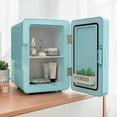 thumbnail image 5 of Mini Refrigerador Bluelander con Espejo LED, Capacidad de 4L, Estante Extraíble, Azul, 5 of 5