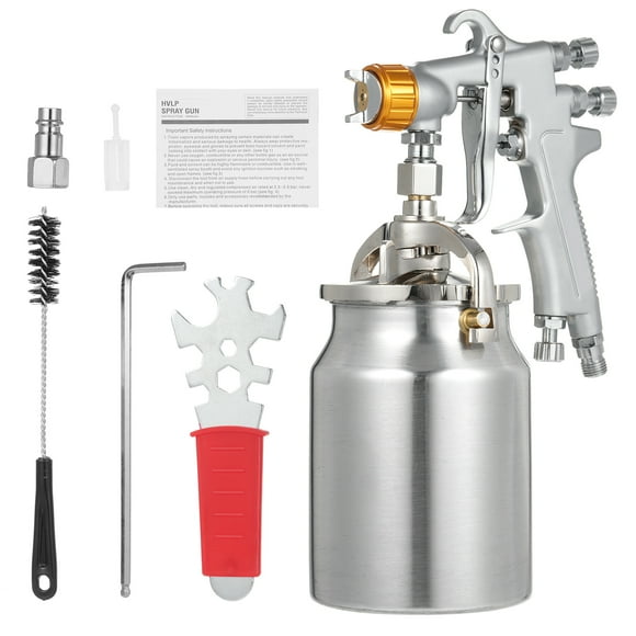 TFixol Professional 1000ml Metal Paint Spray Gun Kit with 1.7mm Nozzle, 2.5bar Pressure, and Complete Accessories for Automotive Undercoating