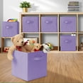 thumbnail image 5 of Casafield Set of 12 Fabric Storage Cube Bins, Lavender Purple - 11" Collapsible Foldable Cloth Baskets for Shelves and Cubby Organizers, 5 of 7