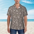 thumbnail image 5 of Uemuo Retro Bunny Printed Regular Fit Short Sleeve Casual Hawaiian Shirt for Men,Aloha shirt,Tropical shirt,Floral print shirt,Vacation Beach shirt-Small, 5 of 9