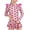 Hot Pink, variant on HAOTAGS Girls Printed Swim Set,Long Sleeve Top & Skirt Training Swimwear Swimsuit Youth Two-Piece Swimsuit Hot Pink 8-10