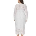 thumbnail image 3 of New Summer Drop,Dresses for Women Under $10 Plus Size Hollow Out Lace Long Dress Evening Dress Party Dress White Size 28, 3 of 5