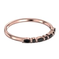 thumbnail image 3 of 0.14ct Petite Versailles Black Diamond Moissanite Ring Wedding Band 18K Rose Gold Over Silver, 3 of 4