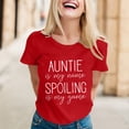 thumbnail image 2 of OSOLU Auntie Is My Name Spoiling Is My Game Shirt For Women Funny Letter Print Tee Aunt Casual T-Shirt Short Sleeve Tee Tops Leisure Dailywear, 2 of 4