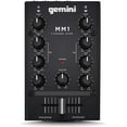 thumbnail image 3 of Gemini Sound MM1 Professional Audio 2-Channel Dual Mic Input Stereo 2-Band Rotary Compact DJ Podcast Mixer with Cross-Fader and Individual Gain Control, 3 of 4
