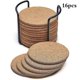 thumbnail image 1 of Natural Cork Coasters Round 16 Piece Set Absorbent Eco-friendly Heat Resistant Reusable 1, 1 of 5