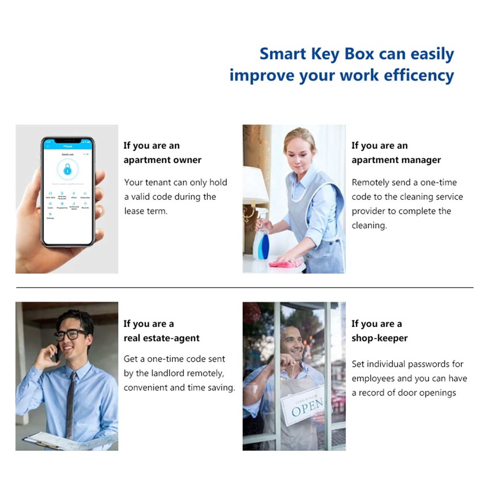 Key Safe Box Outdoor,Security Intelligent Password Storage Lock Tuya or TTLock APP Key Box Anti-theft box ,Security and Anti-Theft