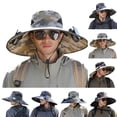thumbnail image 3 of FUZHIQ Super Wide Brim Solar Fan Hat for Men Women, Two Fans Rechargeable UV Protection Cooling Sun Hat for Hiking Camping Backpacking Outdoor,One Size, 3 of 5
