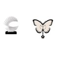 thumbnail image 1 of Escultura de ola, estatua abstracta, adorno de reloj de pared, resina, mariposa, acrílico, artesanía única, adecuada para sala de estar, dormitorio, o, 1 of 8