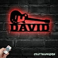 thumbnail image 2 of Craftnamesign Custom Guitar Player Metal Wall Art LED Light, Personalized Guitarist Name Sign, 2 of 5