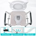 Toilet Seat Risers for Seniors, Raised Toilet Seat with Frame, Padded