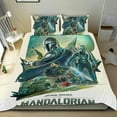 thumbnail image 1 of The Mandalorian Conjunto de sábanas temático, trío de piezas, cómodo y amigable con la piel, diseño único, regalo de decoración para el hogar para familiares, amigos y fans, 90 cm * 190 cm, 1 of 6