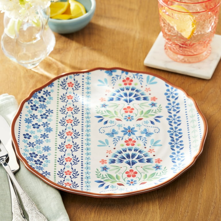 The Pioneer Woman Hattie Bamboo Melamine Dinner Plate, Multicolor