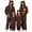 Brown, variant on Matching Family Christmas Pajamas Jumpsuit Warm Windproof Romper with Protective Hood New Year Pajamas