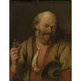 thumbnail image 2 of Ary de Vois 12x14 Gold Ornate Wood Frame and Double Matted Museum Art Print Titled - A Man with a Gin Bottle (1660 - 1680), 2 of 4