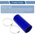 thumbnail image 4 of Unique Bargains 1 Set 80mm 3.15" ID 200mm 7.87" Length 0° Blue Car Silicone Hose with Clamps Universal, 4 of 7