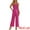 Hot Pink, variant on Women's Glitter V Neck Sleeveless Spaghetti Strap Jumpsuit XS Blue