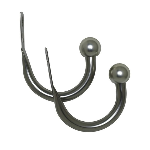 Kenney 58723012 Classic Drapery Holdback, Satin Nickel, 2-Pack