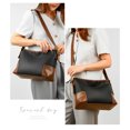 thumbnail image 3 of Hukapapa Bolsos y bolsos de cuero para mujer Bolsos de mano con asa superior Bolsos de mano Bolsos de mano para mujer negro, 3 of 5